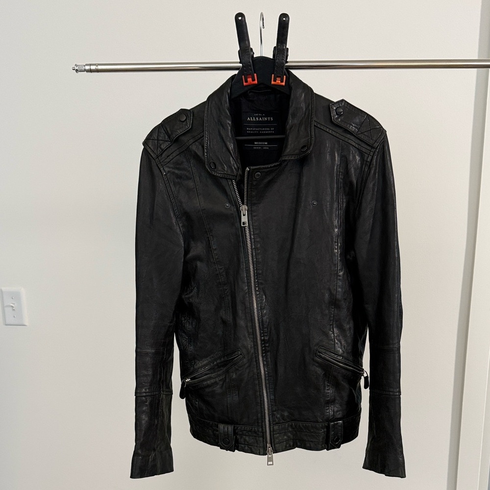 All Saints Black Leather Jacket